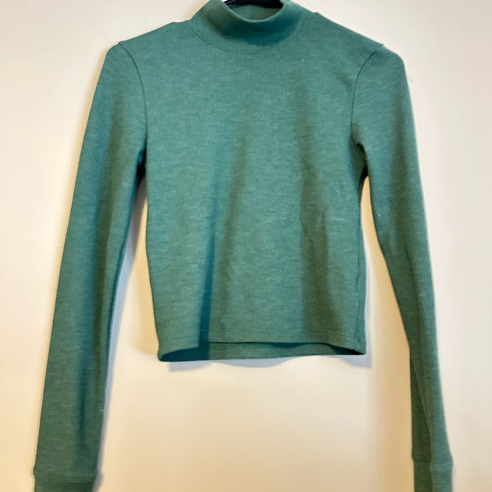American Eagle Teal Long Sleeve Women's Top